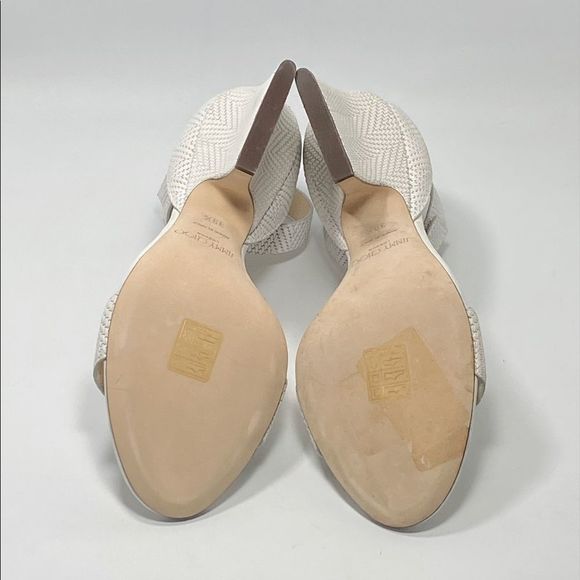 JIMMY CHOO Edina 85 Block Heel Leather Sandals size 39.5 - Picture 9 of 12